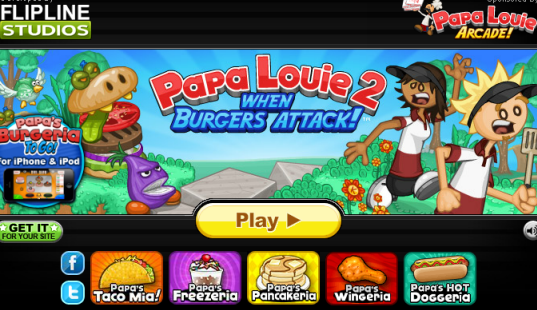 Papa Louie 2: When Burgers Attack! - Flash 游戏档案