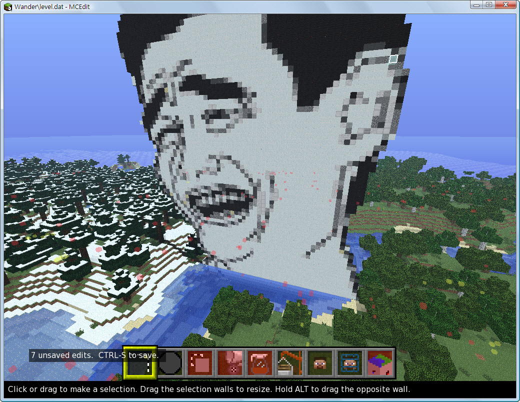 工具 Minecraft 地圖編輯器mcedit 2d 圖片轉換器spritecraft Minecraft Map Editor 2d Image Converter Mychat 數位男女 Minecraft